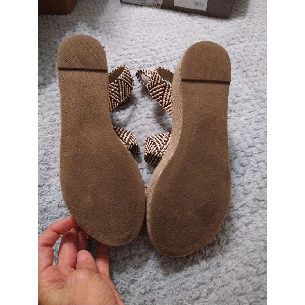 Report criss cross espadrille Size 9 Cream & Black Boho - Picture 7 of 8